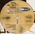 MONICA - Don't Take It Personal (Just One Of Dem Days) - 12 inch 45 rpm