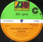 THE FATBACK BAND - Girls On My Mind - Disque Maxi 45T