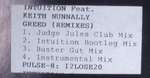 INTUITION FEAT. KEITH NUNNALLY - Greed (Remixes) - 12 inch 45 rpm