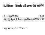 DJ RENE - Music All Over The World - 12 inch 45 rpm