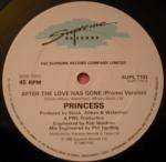PRINCESS - After The Love Has Gone (Inc. Promo Version) - Disque Maxi 45T