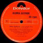 Gloria Gaynor - I Will Survive - Polydor - Disco