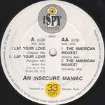An Insecure Maniac - Lay Your Love - I Spy Records - Hardcore
