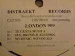 London 909 - Sex, Drums EP - Distraekt Records - House