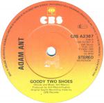 Adam Ant - Goody Two Shoes - CBS - Synth Pop