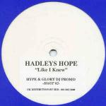 Hadleys Hope - Like I Knew - Hype & Glory Records - UK House