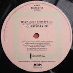 Quest For Life - Baby Don't Stop Me - MDM Records - Disco