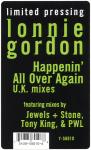 Lonnie Gordon - Happenin' All Over Again (U.K. Mixes) - SBK Records - US House