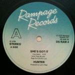 Hunter - She's Got It / Rock On - Rampage Records - Synth Pop