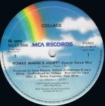Collage - Romeo Where's Juliet? - MCA Records - Disco