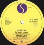 Madonna - Holiday - Sire - Synth Pop