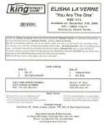 Elisha La'Verne - You Are The One - King Street Sounds - US House
