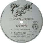 D'Swing - Love Times Love / Searching / Universal Rhythm - Heaven Records - US House